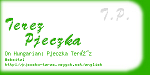 terez pjeczka business card